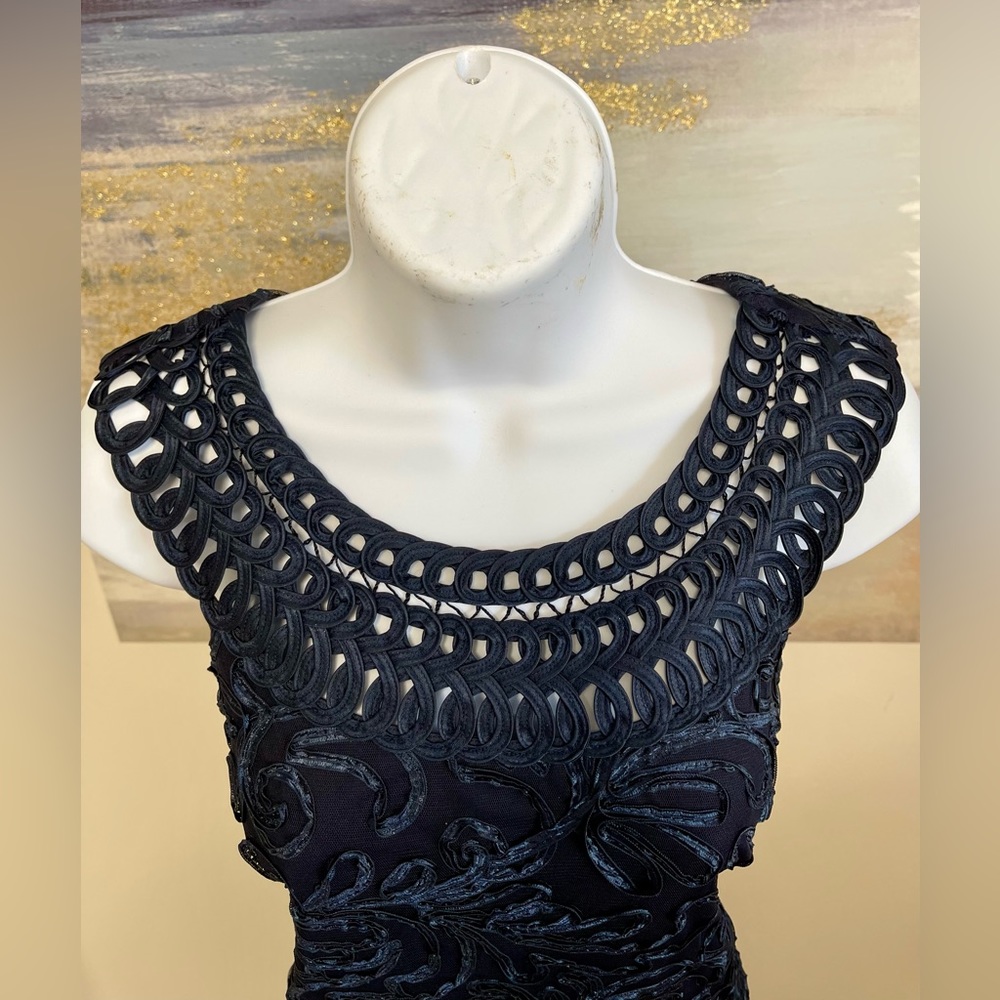 🥳🥳JESSICA HOWARD Navy classic, cocktail/dressy, sleeveless, ribbon look, 8P
